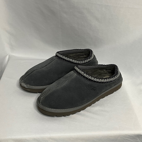 UGG Men's Tasman Charcoal Suede Slip-Ons - Picture 2 of 12